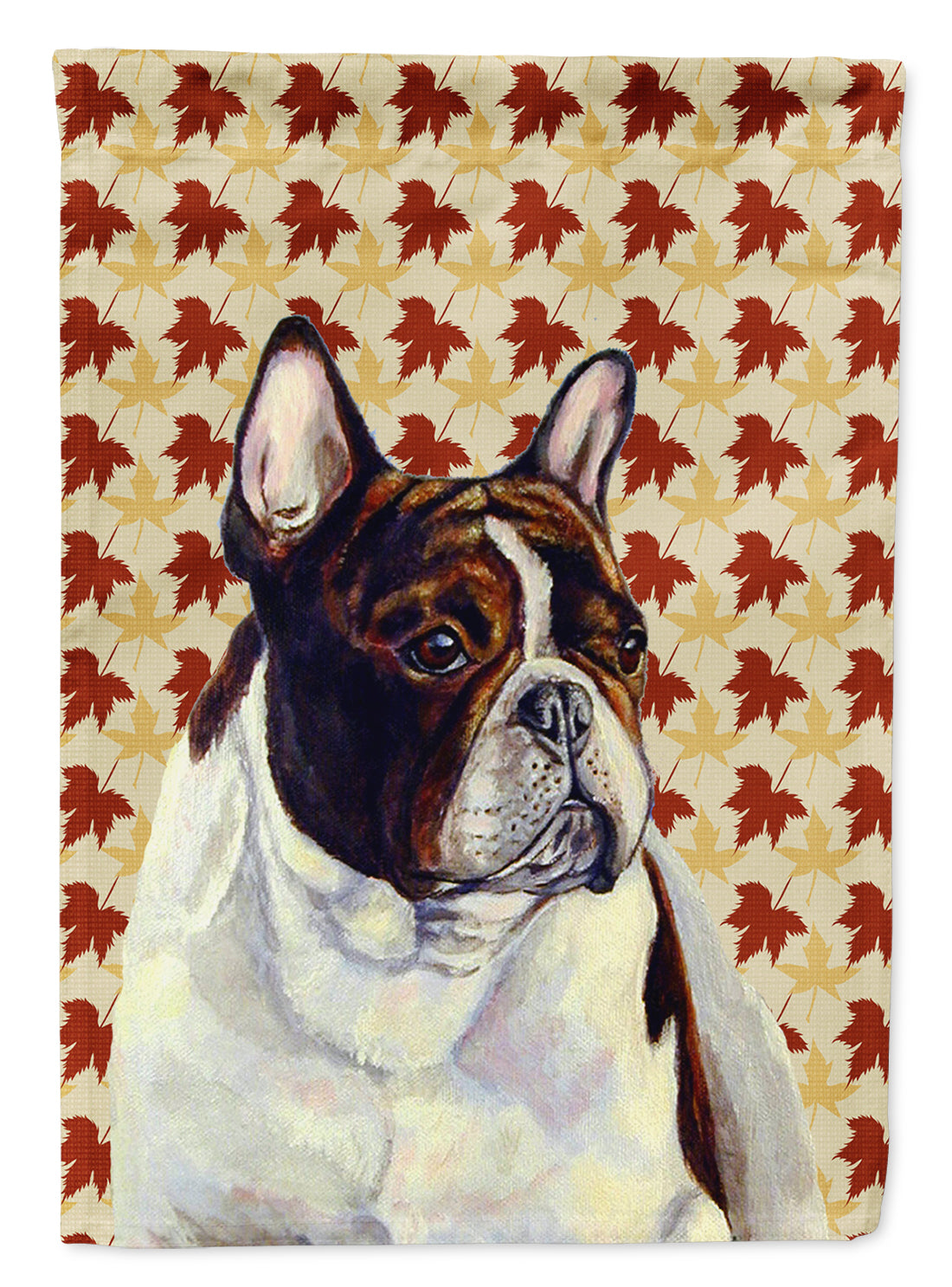 French Bulldog Fall Leaves Portrait Garden Flag Mailbox Decorative Yard Banner Outside Patio Artwork for Flower Beds, Garden Size, Multicolor
