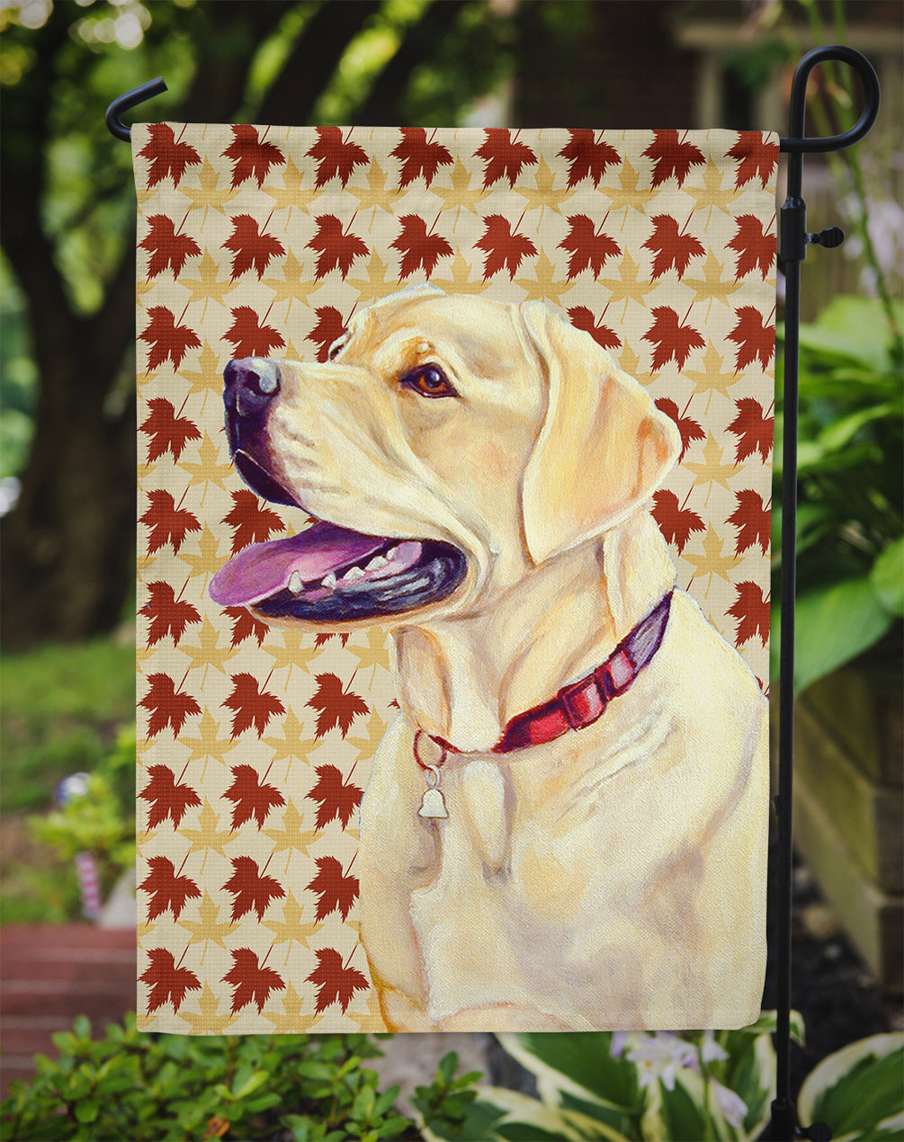 Labrador Fall Leaves Portrait Garden Flag Mailbox Decorative Yard Banner Outside Patio Artwork for Flower Beds, Garden Size, Multicolor