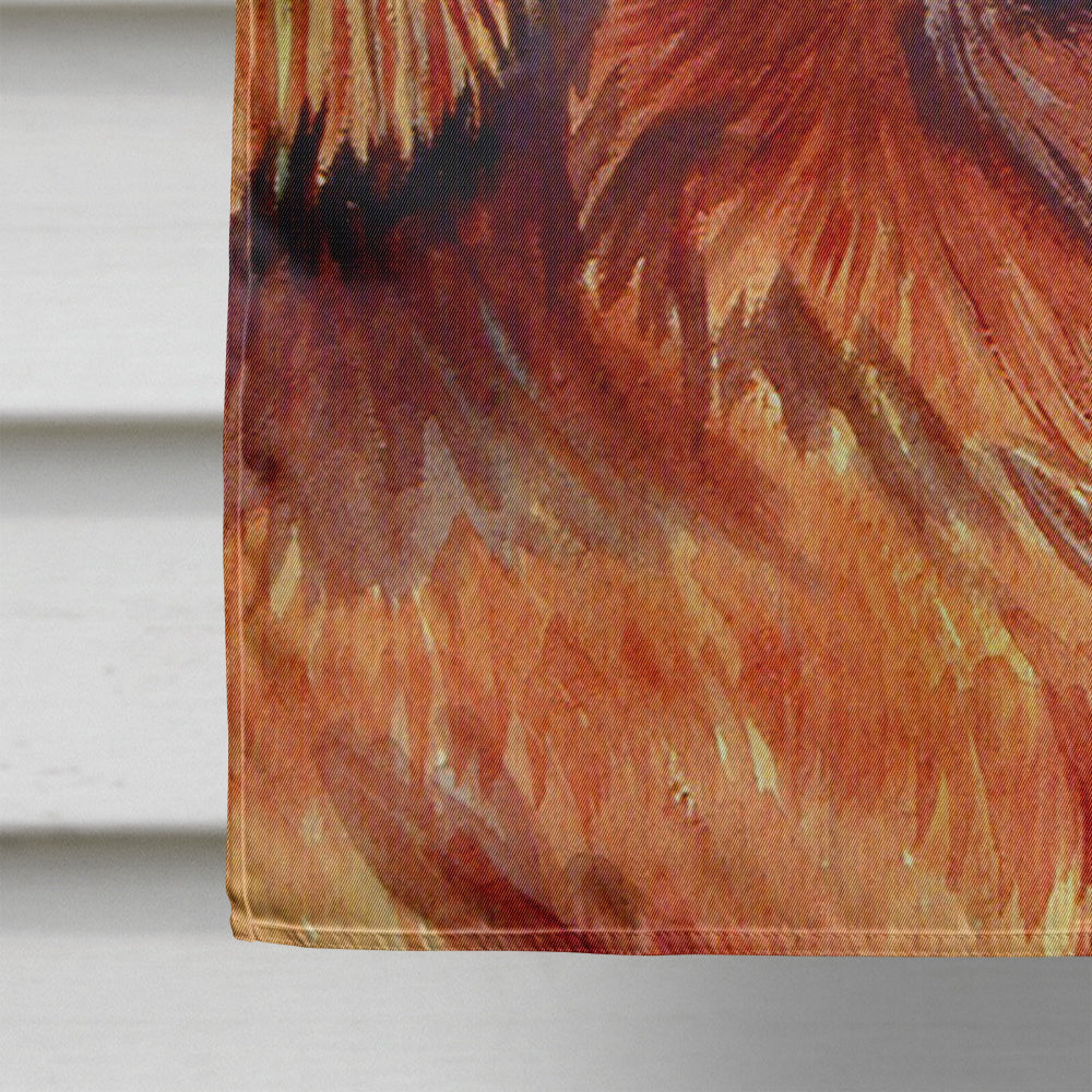 Irish Setter Fall Leaves Portrait House Flag 28x40 Porch Sleeve Pole Decorative Outside Yard Banner Artwork Wall Hanging, Polyester
