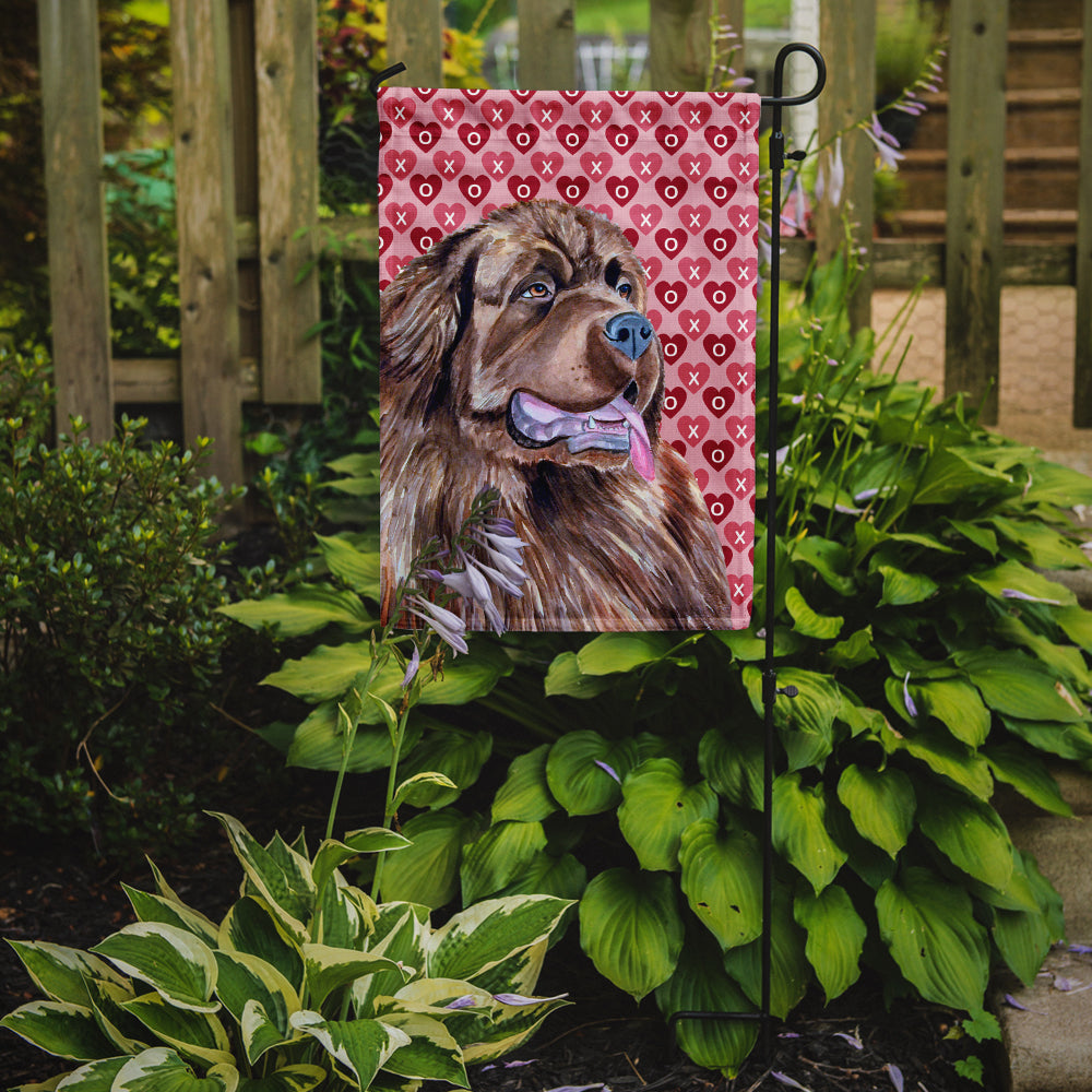 Newfoundland Hearts Love and Valentine's Day Portrait Garden Flag Mailbox Decorative Yard Banner Outside Patio Artwork for Flower Beds, Garden Size, Multicolor