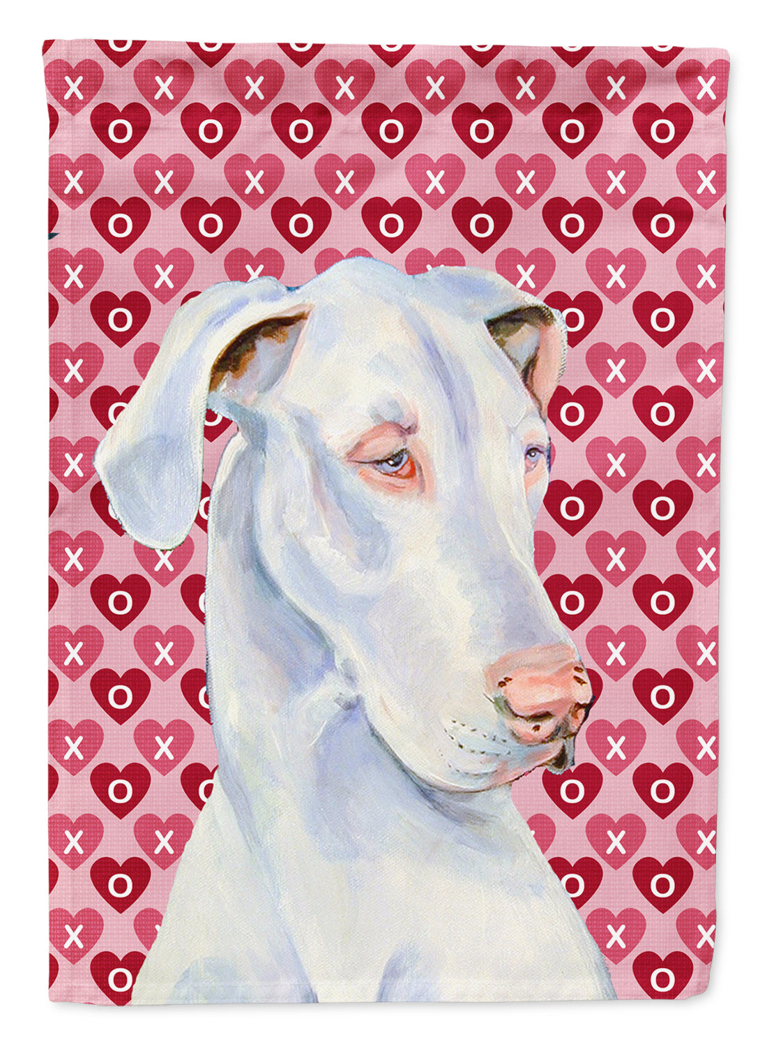 Great Dane Hearts Love and Valentine's Day Portrait Garden Flag Mailbox Decorative Yard Banner Outside Patio Artwork for Flower Beds, Garden Size, Multicolor
