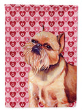 Brussels Griffon Hearts Love and Valentine's Day Portrait Garden Flag Mailbox Decorative Yard Banner Outside Patio Artwork for Flower Beds, Garden Size, Multicolor
