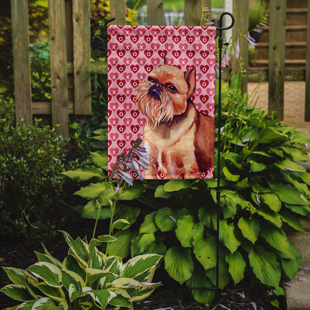 Brussels Griffon Hearts Love and Valentine's Day Portrait Garden Flag Mailbox Decorative Yard Banner Outside Patio Artwork for Flower Beds, Garden Size, Multicolor