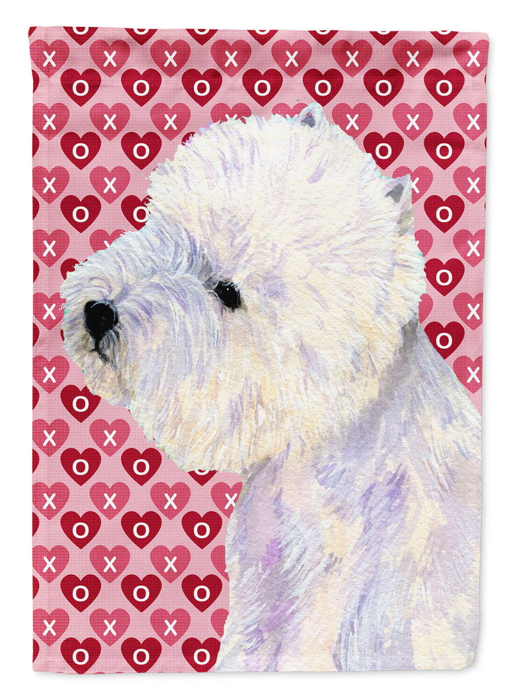 Westie Hearts Love and Valentine's Day Portrait Garden Flag Mailbox Decorative Yard Banner Outside Patio Artwork for Flower Beds, Garden Size, Multicolor