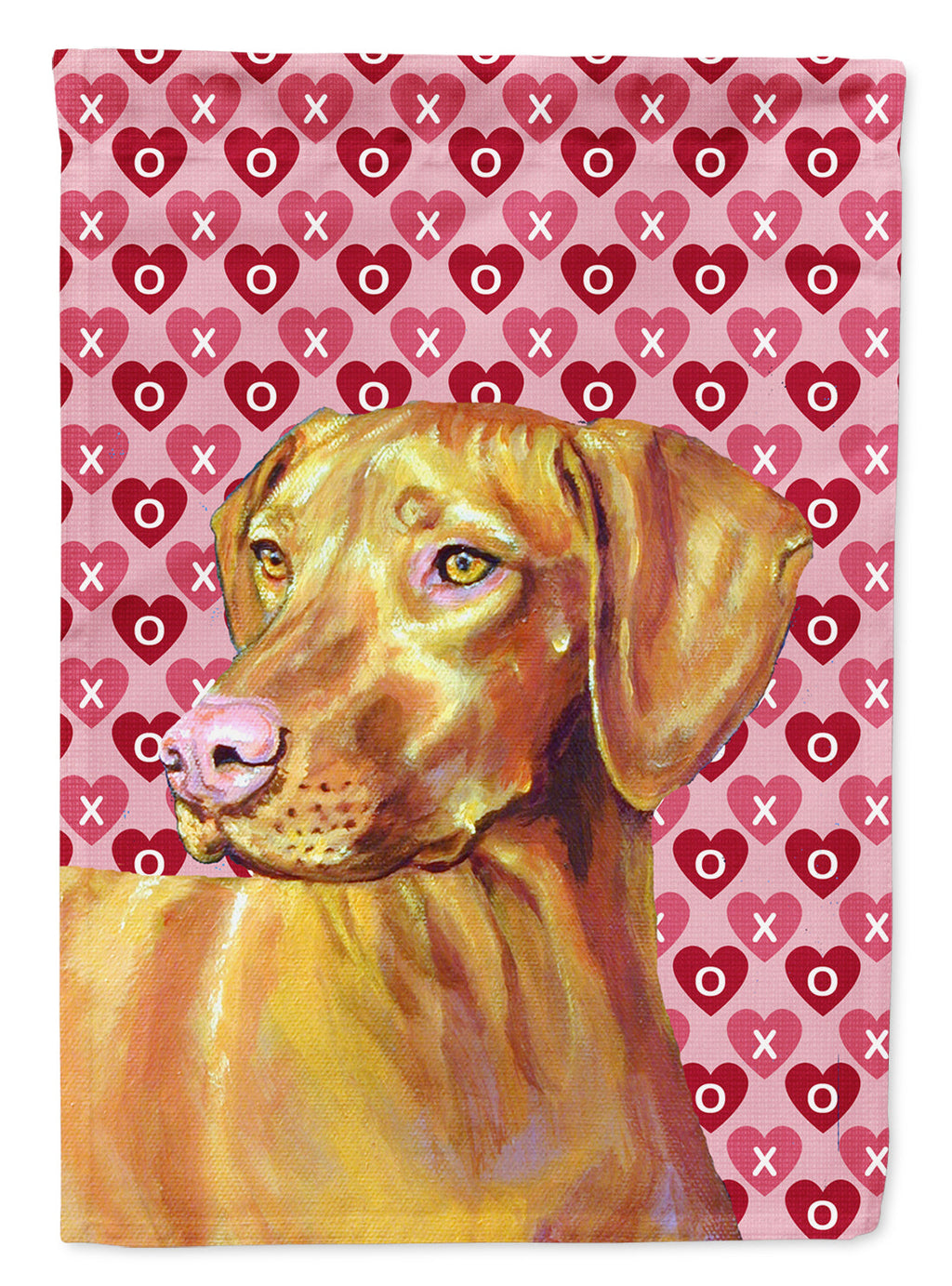Vizsla Hearts Love and Valentine's Day Portrait Garden Flag Mailbox Decorative Yard Banner Outside Patio Artwork for Flower Beds, Garden Size, Multicolor
