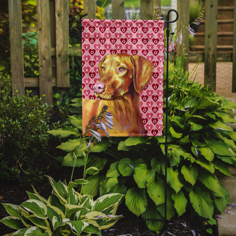 Vizsla Hearts Love and Valentine's Day Portrait Garden Flag Mailbox Decorative Yard Banner Outside Patio Artwork for Flower Beds, Garden Size, Multicolor