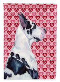 Great Dane Hearts Love and Valentine's Day Portrait Garden Flag Mailbox Decorative Yard Banner Outside Patio Artwork for Flower Beds, Garden Size, Multicolor