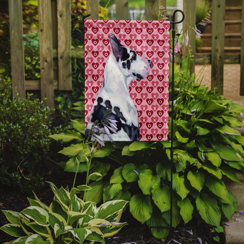 Great Dane Hearts Love and Valentine's Day Portrait Garden Flag Mailbox Decorative Yard Banner Outside Patio Artwork for Flower Beds, Garden Size, Multicolor