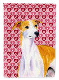 Whippet Hearts Love and Valentine's Day Portrait Garden Flag Mailbox Decorative Yard Banner Outside Patio Artwork for Flower Beds, Garden Size, Multicolor