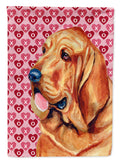 Bloodhound Hearts Love and Valentine's Day Portrait Garden Flag Mailbox Decorative Yard Banner Outside Patio Artwork for Flower Beds, Garden Size, Multicolor