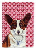 Corgi Hearts Love and Valentine's Day Portrait Garden Flag Mailbox Decorative Yard Banner Outside Patio Artwork for Flower Beds, Garden Size, Multicolor