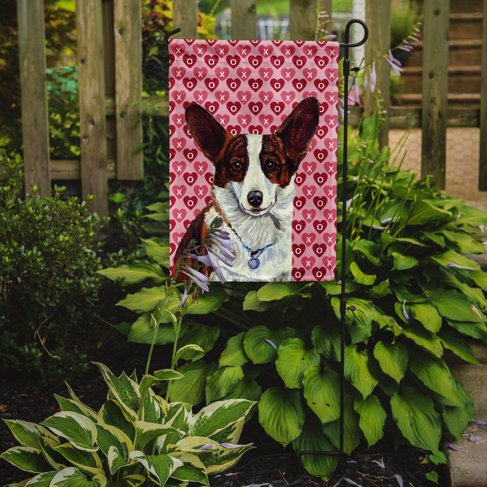 Corgi Hearts Love and Valentine's Day Portrait Garden Flag Mailbox Decorative Yard Banner Outside Patio Artwork for Flower Beds, Garden Size, Multicolor