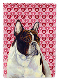 French Bulldog Hearts Love and Valentine's Day Portrait Garden Flag Mailbox Decorative Yard Banner Outside Patio Artwork for Flower Beds, Garden Size, Multicolor