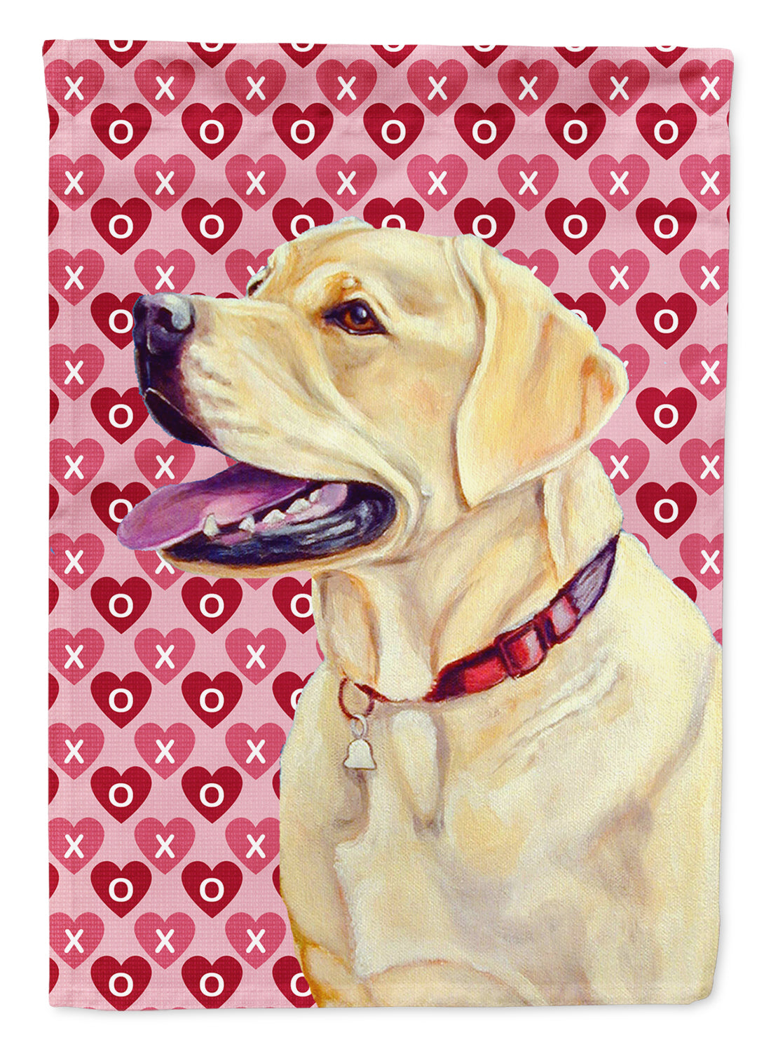 Labrador Hearts Love and Valentine's Day Portrait Garden Flag Mailbox Decorative Yard Banner Outside Patio Artwork for Flower Beds, Garden Size, Multicolor