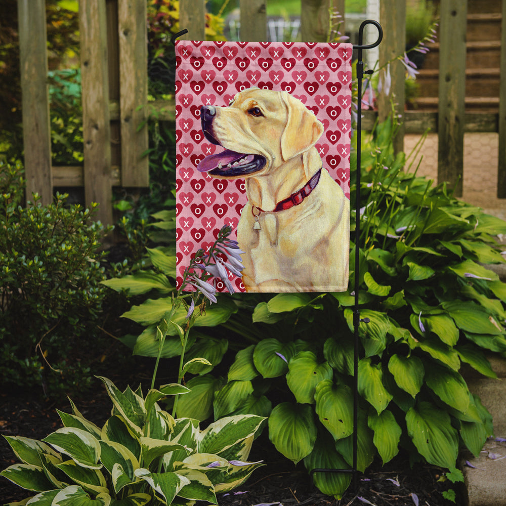 Labrador Hearts Love and Valentine's Day Portrait Garden Flag Mailbox Decorative Yard Banner Outside Patio Artwork for Flower Beds, Garden Size, Multicolor