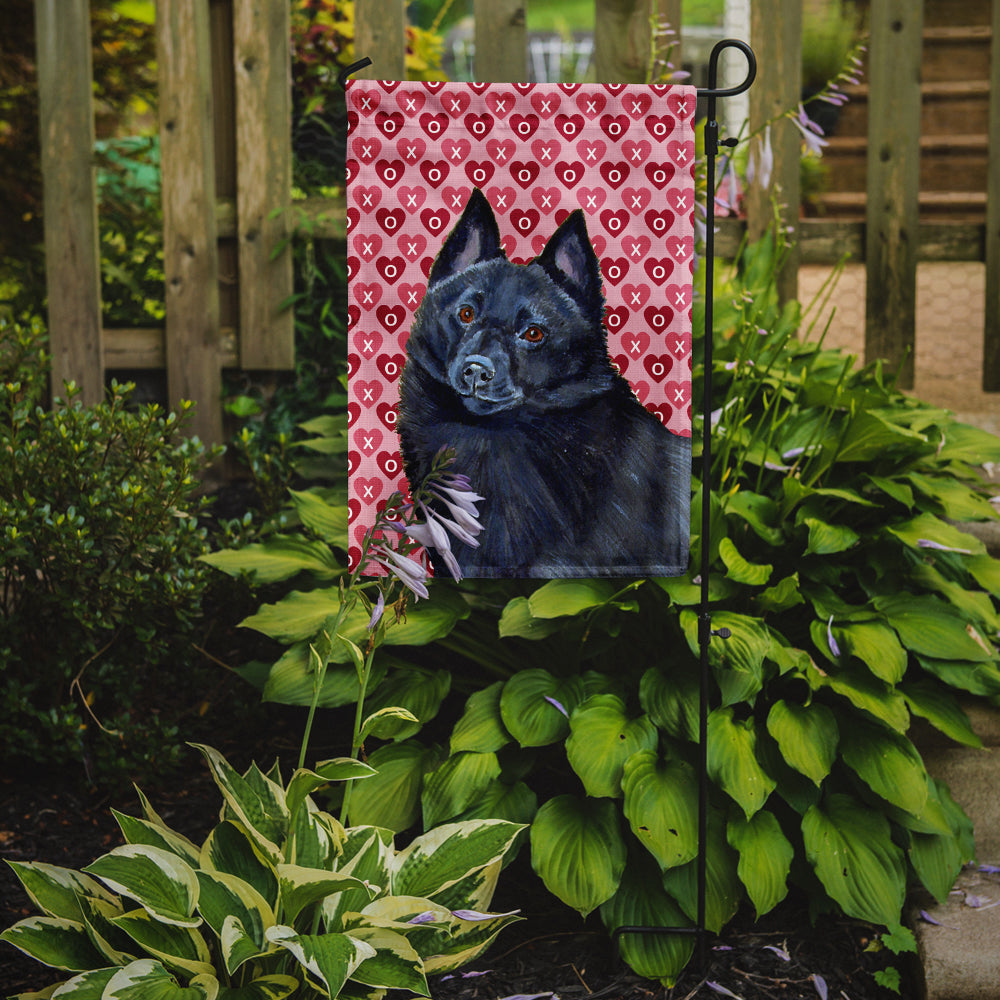 Schipperke Hearts Love and Valentine's Day Portrait Garden Flag Mailbox Decorative Yard Banner Outside Patio Artwork for Flower Beds, Garden Size, Multicolor
