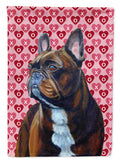 French Bulldog Hearts Love and Valentine's Day Portrait Garden Flag Mailbox Decorative Yard Banner Outside Patio Artwork for Flower Beds, Garden Size, Multicolor
