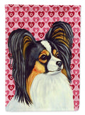 Papillon Hearts Love and Valentine's Day Portrait Garden Flag Mailbox Decorative Yard Banner Outside Patio Artwork for Flower Beds, Garden Size, Multicolor