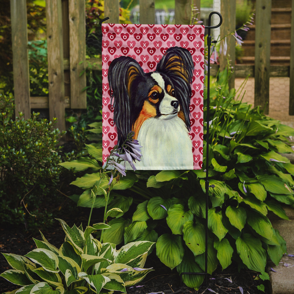 Papillon Hearts Love and Valentine's Day Portrait Garden Flag Mailbox Decorative Yard Banner Outside Patio Artwork for Flower Beds, Garden Size, Multicolor