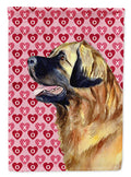 Leonberger Hearts Love and Valentine's Day Portrait Garden Flag Mailbox Decorative Yard Banner Outside Patio Artwork for Flower Beds, Garden Size, Multicolor
