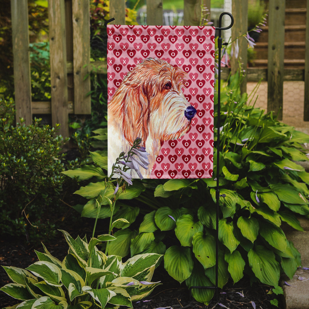 Petit Basset Griffon Vendeen Hearts Love Valentine's Day Garden Flag Mailbox Decorative Yard Banner Outside Patio Artwork for Flower Beds, Garden Size, Multicolor