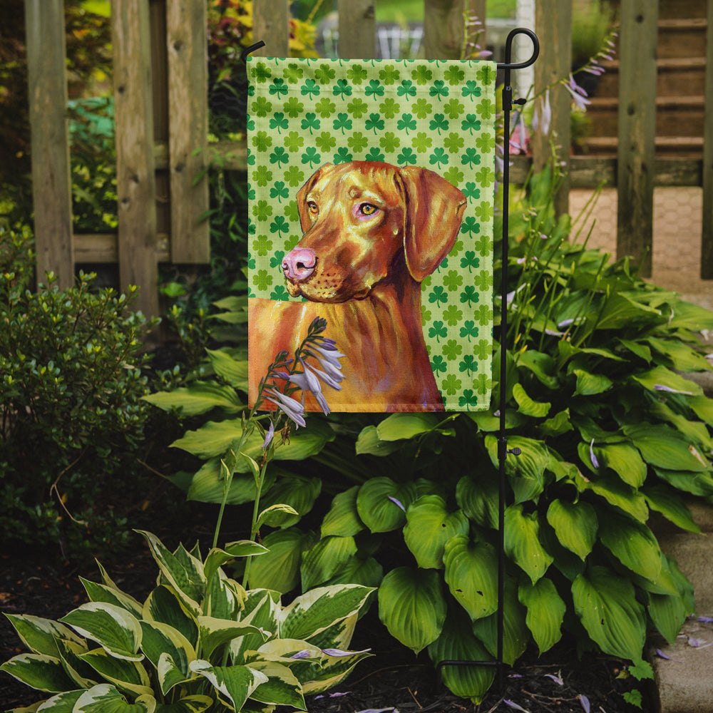 Vizsla St. Patrick's Day Shamrock Portrait Garden Flag Mailbox Decorative Yard Banner Outside Patio Artwork for Flower Beds, Garden Size, Multicolor