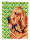 Bloodhound St. Patrick's Day Shamrock Portrait Garden Flag Mailbox Decorative Yard Banner Outside Patio Artwork for Flower Beds, Garden Size, Multicolor