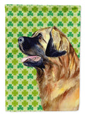 Leonberger St. Patrick's Day Shamrock Portrait Garden Flag Mailbox Decorative Yard Banner Outside Patio Artwork for Flower Beds, Garden Size, Multicolor