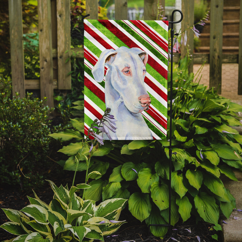 Great Dane Candy Cane Holiday Christmas Garden Flag Mailbox Decorative Yard Banner Outside Patio Artwork for Flower Beds, Garden Size, Multicolor