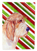 Petit Basset Griffon Vendeen Candy Cane Holiday Christmas Garden Flag Mailbox Decorative Yard Banner Outside Patio Artwork for Flower Beds, Garden Size, Multicolor