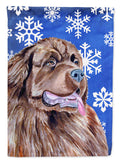 Newfoundland Winter Snowflakes Holiday Garden Flag Mailbox Decorative Yard Banner Outside Patio Artwork for Flower Beds, Garden Size, Multicolor