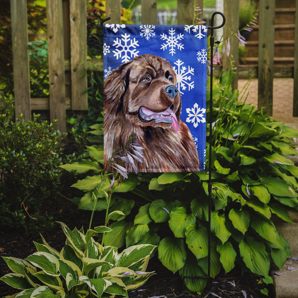 Newfoundland Winter Snowflakes Holiday Garden Flag Mailbox Decorative Yard Banner Outside Patio Artwork for Flower Beds, Garden Size, Multicolor