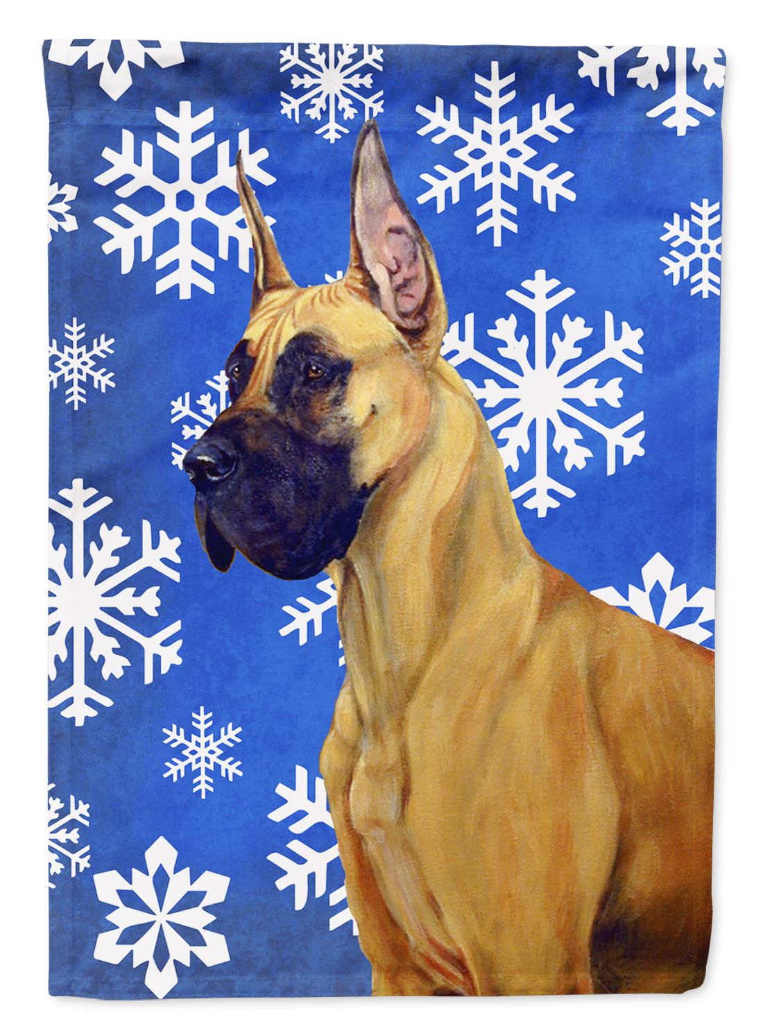 Great Dane Winter Snowflakes Holiday Garden Flag Mailbox Decorative Yard Banner Outside Patio Artwork for Flower Beds, Garden Size, Multicolor