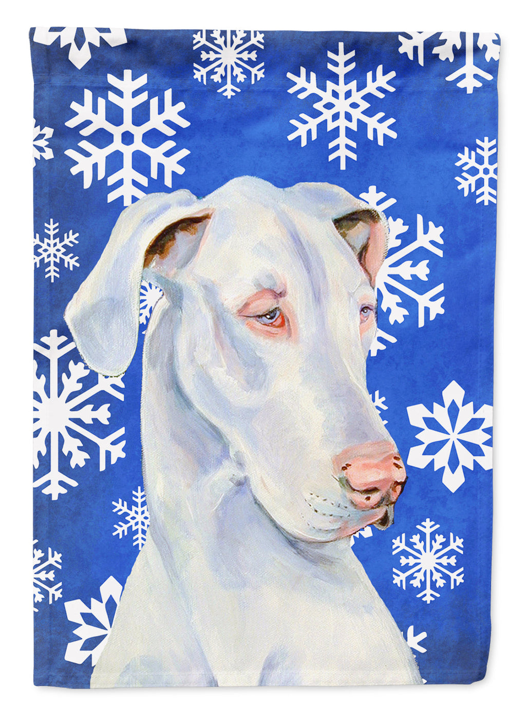 Great Dane Winter Snowflakes Holiday Garden Flag Mailbox Decorative Yard Banner Outside Patio Artwork for Flower Beds, Garden Size, Multicolor