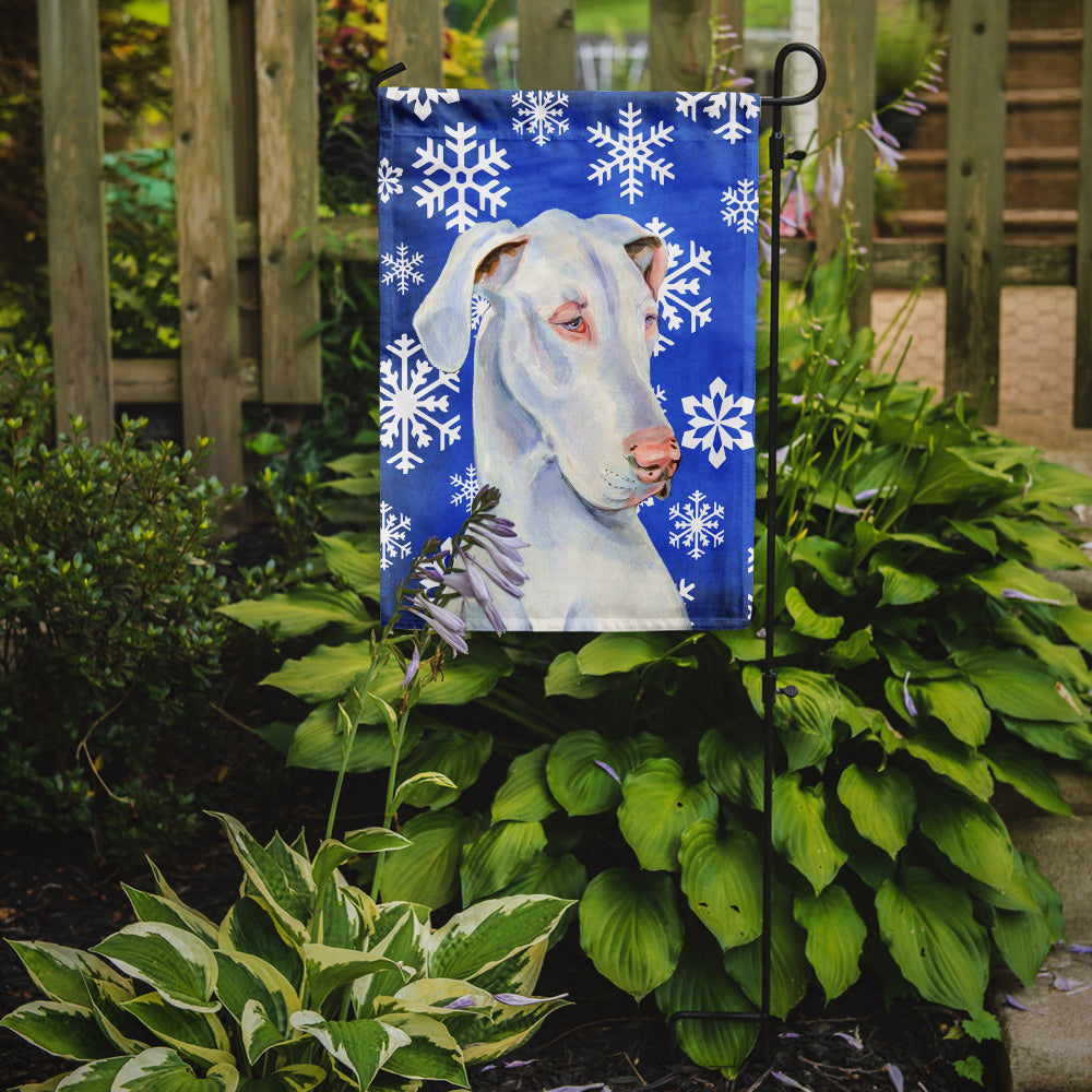 Great Dane Winter Snowflakes Holiday Garden Flag Mailbox Decorative Yard Banner Outside Patio Artwork for Flower Beds, Garden Size, Multicolor