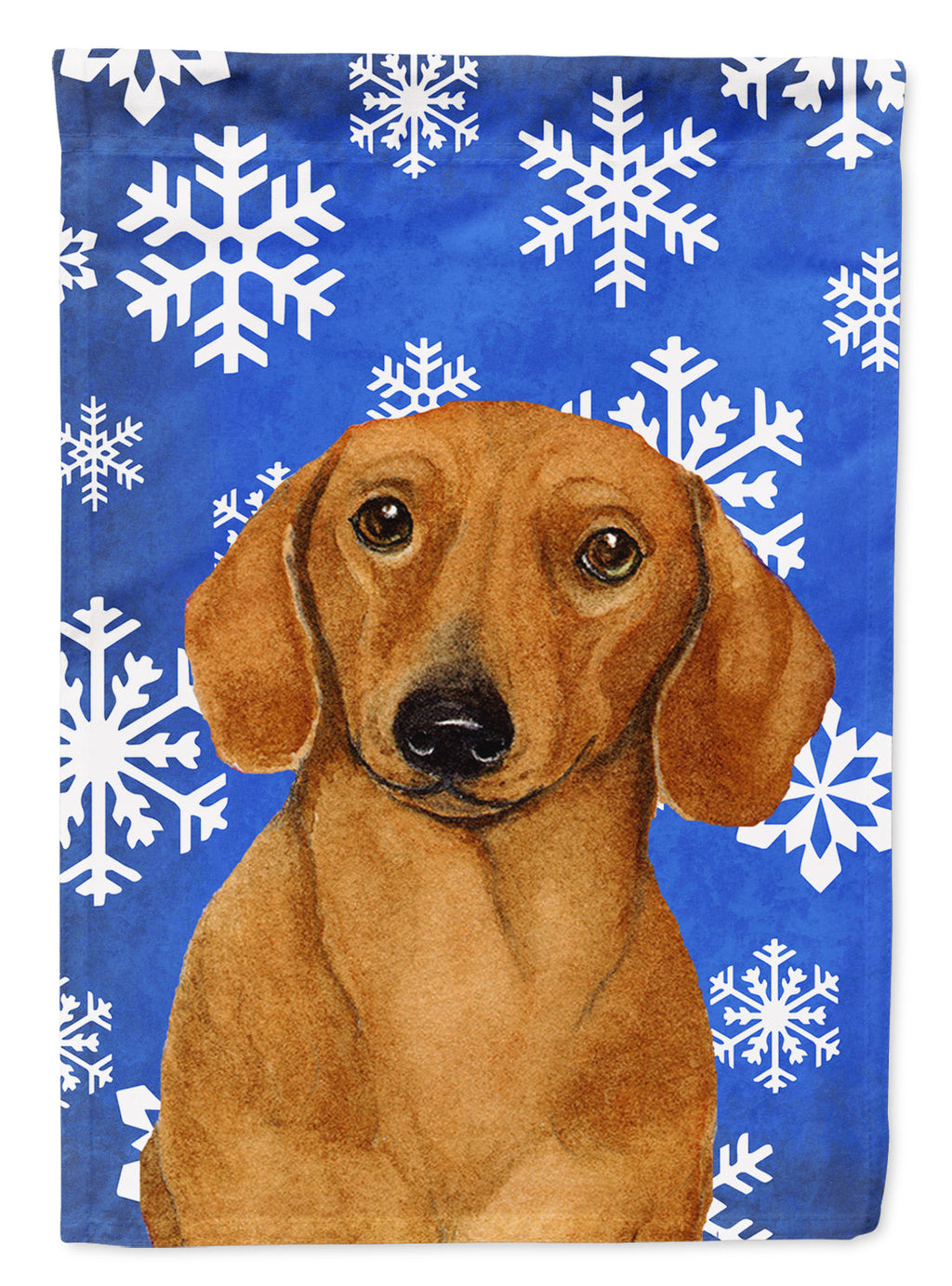 Dachshund Winter Snowflakes Holiday Garden Flag Mailbox Decorative Yard Banner Outside Patio Artwork for Flower Beds, Garden Size, Multicolor