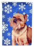 Brussels Griffon Winter Snowflakes Holiday Garden Flag Mailbox Decorative Yard Banner Outside Patio Artwork for Flower Beds, Garden Size, Multicolor