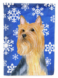 Silky Terrier Winter Snowflakes Holiday Garden Flag Mailbox Decorative Yard Banner Outside Patio Artwork for Flower Beds, Garden Size, Multicolor