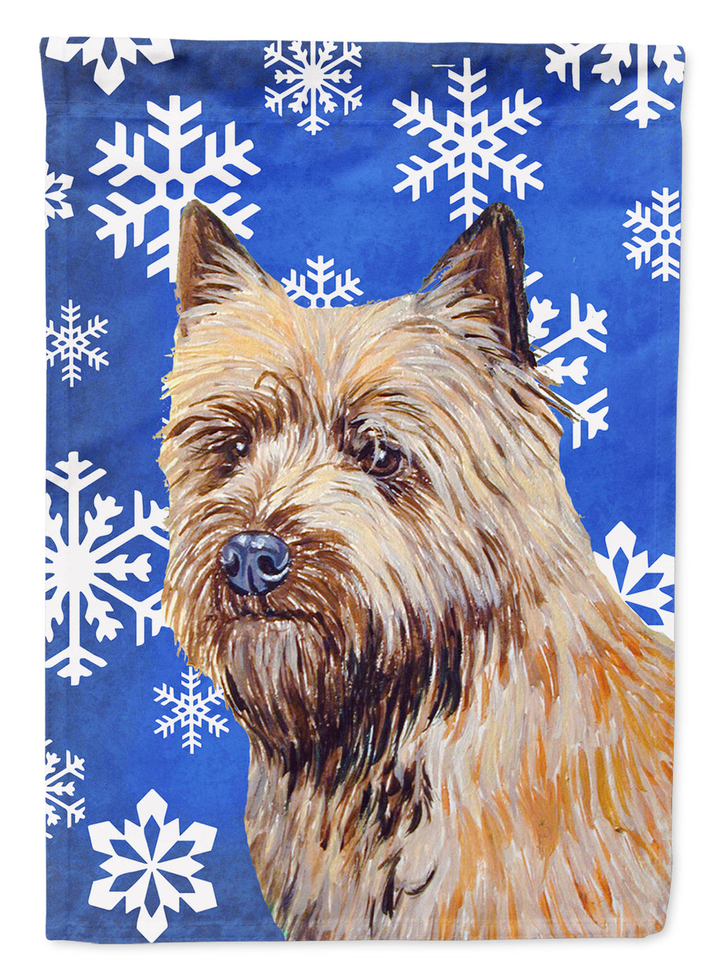 Cairn Terrier Winter Snowflakes Holiday Garden Flag Mailbox Decorative Yard Banner Outside Patio Artwork for Flower Beds, Garden Size, Multicolor