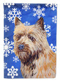 Cairn Terrier Winter Snowflakes Holiday Garden Flag Mailbox Decorative Yard Banner Outside Patio Artwork for Flower Beds, Garden Size, Multicolor