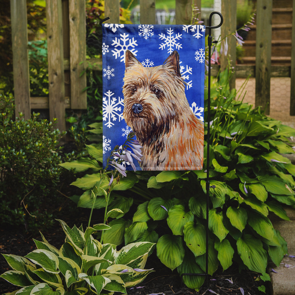 Cairn Terrier Winter Snowflakes Holiday Garden Flag Mailbox Decorative Yard Banner Outside Patio Artwork for Flower Beds, Garden Size, Multicolor