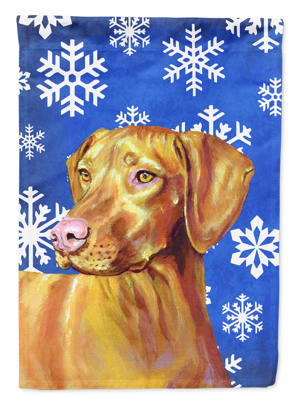 Vizsla Winter Snowflakes Holiday Garden Flag Mailbox Decorative Yard Banner Outside Patio Artwork for Flower Beds, Garden Size, Multicolor