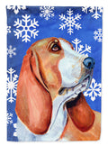 Basset Hound Winter Snowflakes Holiday Garden Flag Mailbox Decorative Yard Banner Outside Patio Artwork for Flower Beds, Garden Size, Multicolor
