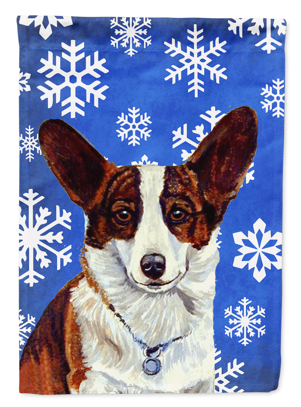 Corgi Winter Snowflakes Holiday Garden Flag Mailbox Decorative Yard Banner Outside Patio Artwork for Flower Beds, Garden Size, Multicolor