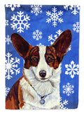 Corgi Winter Snowflakes Holiday Garden Flag Mailbox Decorative Yard Banner Outside Patio Artwork for Flower Beds, Garden Size, Multicolor