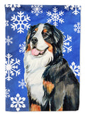 Bernese Mountain Dog Winter Snowflakes Holiday Garden Flag Mailbox Decorative Yard Banner Outside Patio Artwork for Flower Beds, Garden Size, Multicolor