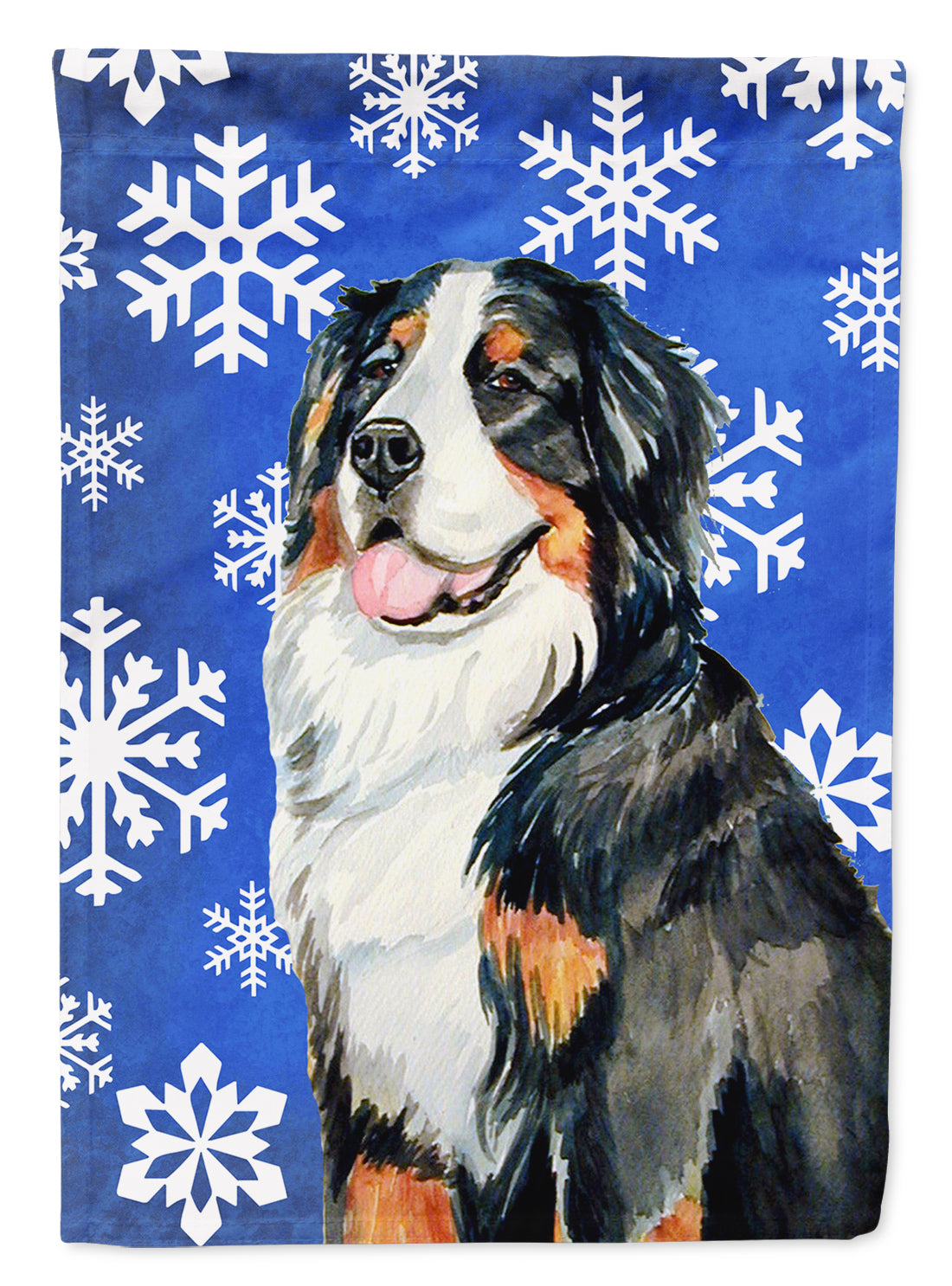 Bernese Mountain Dog Winter Snowflakes Holiday Garden Flag Mailbox Decorative Yard Banner Outside Patio Artwork for Flower Beds, Garden Size, Multicolor