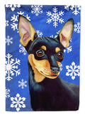 Min Pin Winter Snowflakes Holiday Garden Flag Mailbox Decorative Yard Banner Outside Patio Artwork for Flower Beds, Garden Size, Multicolor