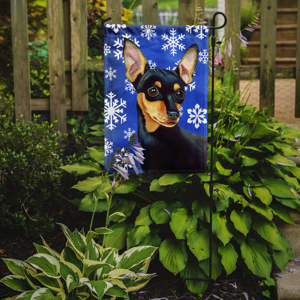 Min Pin Winter Snowflakes Holiday Garden Flag Mailbox Decorative Yard Banner Outside Patio Artwork for Flower Beds, Garden Size, Multicolor