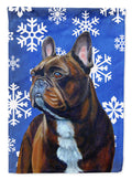 French Bulldog Winter Snowflakes Holiday Garden Flag Mailbox Decorative Yard Banner Outside Patio Artwork for Flower Beds, Garden Size, Multicolor